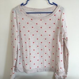 DONATING BY 7/26! Maison Jules Polka Dot sweatshirt